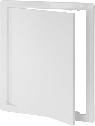 Vent Systems White ABS Plastic Access Panel 10 x 13 Inch (Cut-Out) - Access Door for Drywall, Wall, Ceiling - Electrical, Plumbing Service Wall Hole Cover - Inspection Door - 11 x 13.7 Inch (Outer) - size: 10 X 13 Inch / 250 X 330 Mm