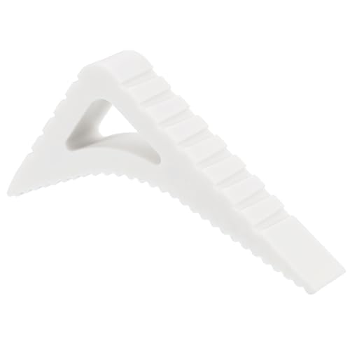 uxcell 1 Pcs Door Stoppers for Bottom of Door, 0.83 inch Door Stops, Rubber Door Stopper Wedge, Window Stopper Door Gaps Sturdy Stackable, White - color: White