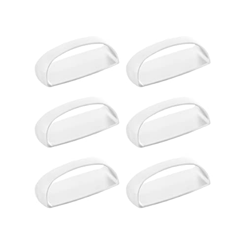 6 Pack Self-Stick Instant Cabinet Handle Pulls Drawer Pull Helper with Adhesive Sliding Door Handle Stick On Handle for Glass Windows Wardrobes Peel and Stick Knob Drill Free 6pcs/Set (White) - color: White