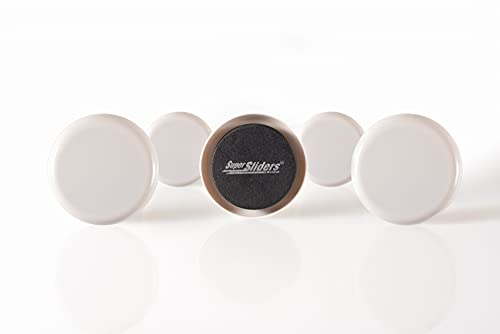 Super Sliders 2 1/2" Round Reusable Furniture Sliders- Easily Move Small to Medium Sized Items Across Carpet 8 Pack Beige