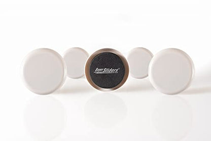 Super Sliders 2 1/2" Round Reusable Furniture Sliders- Easily Move Small to Medium Sized Items Across Carpet 8 Pack Beige