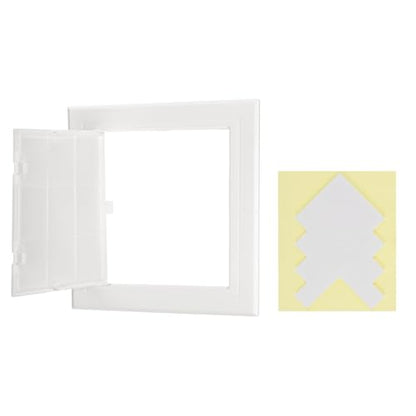 PATIKIL Access Panel for Drywall 7x7 Inch, 1 Set ABS Plastic Wall Hole Cover Access Door with Double-Sided Tape for Wall Ceiling Electrical, White