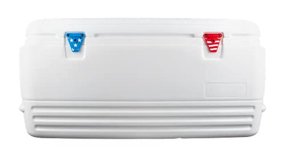 NeverBreak Parts - Igloo Cooler Replacement Parts - Large Repair Kit | High Strength Igloo Cooler Hinges Replacement with Latches | Ice Chest Repair Kit - color: White with Stars and Stripes