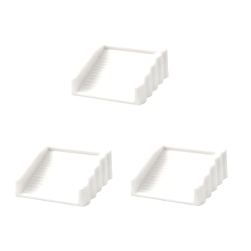 Door Stopper Wedge, Door Holder Tools for Keep Door Open, Door Stop Wedge, Pack of 3 (White) - color: White