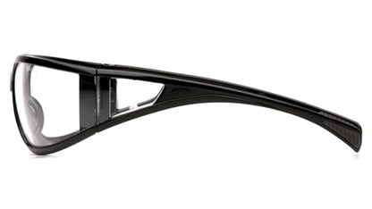 Pyramex Exeter Safety Eyewear - color: Clear H2x Anti-fog Lens/ Black Frame
