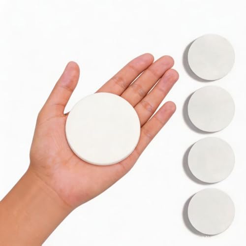Wall-Mounted Door Stoppers, White Silicone Door Bumpers with Adhesive, Noise Reducing Door Knob Wall Protector Guards, 3.1 Inch, 4 Pack