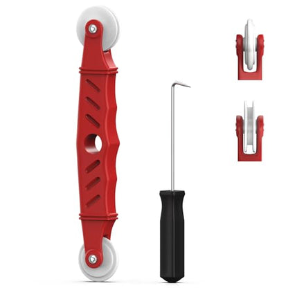 Screen Roller Tool Set with Spline Removal Hook, 2pcs Window Screen Roller for Screen Installation Repair Replacement, Durable Screen Spline Tool Kit for Window Sliding Door Patio RV