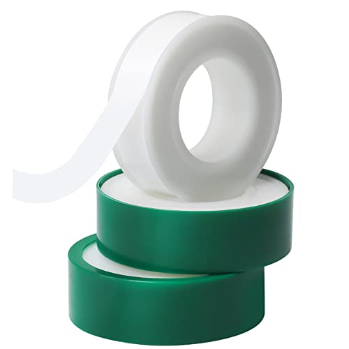 3 Roll Plumbers Tape, Teflon Water Pipe Sealing Tape, High-Density Thickening and Lengthen, High-Sealing Performance Waterproof Duct, Thread Seal, L 590 in x W 0.51 in. White - style: Extra Large 0.51in *3 Roll
