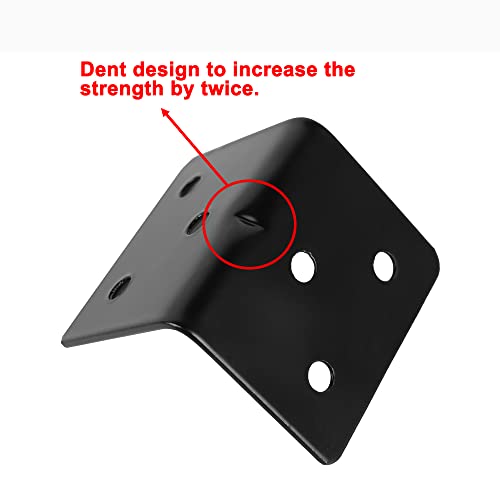 20PCS Corner Braces Heavy Duty Stainless Steel L Shape Brackets 1.2"x 1.2" x 1.5" (30x30x38mm),90 Degree Joint Right Angle L Bracket for Wood Shelves Cabinet Furniture - size: 1.2"x1.5"