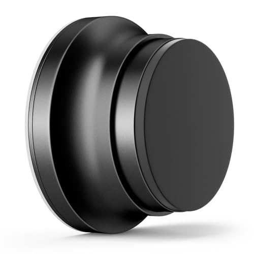 Door Stoppers for Wall, 1.65 x 0.9 Inch Door Knob Wall Protector with Silicone & Aluminum Alloy, Adhesive & Screw Mounting Door Bumper for Home & Office Walls, Black - color: Black
