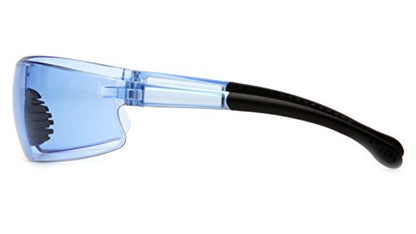 Pyramex Provoq Safety Eyewear Blue Mirror Lens Black Temples - color: Infinity Blue Lens/ Black Frame