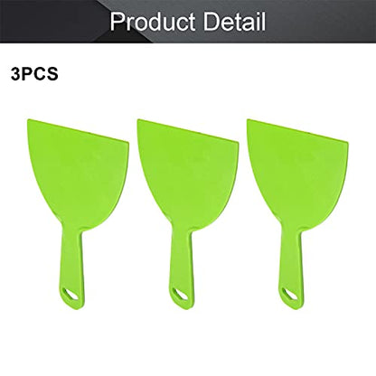 Utoolmart Putty Scraper 6" Plastic Flexible Putty Knives Spreader for Taping Drywall Wall Painting Green 3Pcs - size: 6 inch