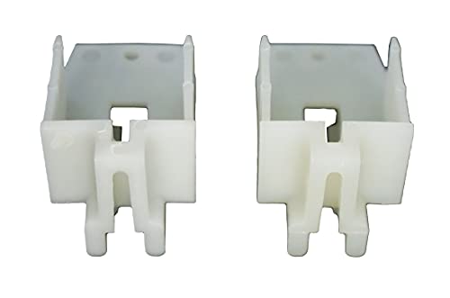 WRS 2-1/4" Pivot Bar Housing Set – Left & Right Hand Housing Replacement – Tilt Window Sash Support – Fixes Window that Won’t Tilt or Stay Balanced (White) - color: 2-1/4" LH & RH Pivot Bar Housing Set - White