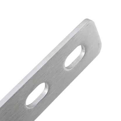 4pcs 16" Flat Straight Brace Brackets 16 Screw Stainless Steel Mending Repair Fixing Plate Joining Plates Connectors Long Slotted Braces for Furniture Table Chair