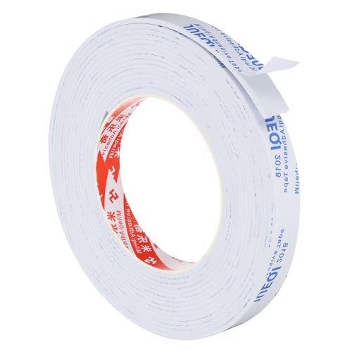 PATIKIL 5m/16.4ft Sealing Foam Tape, 15mm Wide 2mm Thick Single Sided Weather Stripping Door Furniture Seal Strip for Window Pipes Insulation, White - color: White, size: 5m*15mm*2mm