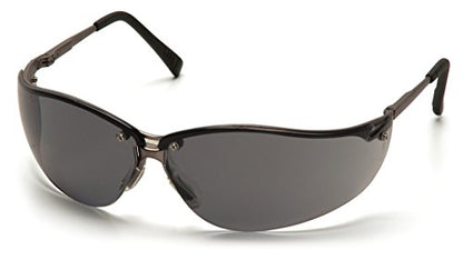 Pyramex Venture II Safety Eyewear, Indoor/Outdoor Mirror Anti-Fog Lens - color: Gray Lens/ Gun Metal Frame