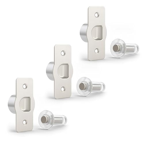 MEGA HANDLES Magnetic Door Stopper, Invisible Concealed Flush Mounted Magnetic Door Catch, Quick Install Wall Protector Magnet Door Stopper - 1.7 Inch - size: 3 Pack