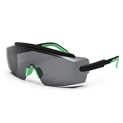 Anti Fog Safety Glasses Safety Goggles Over Glasses Protective Glasses with Anti Scratch Lenses Adjustable - color: Green