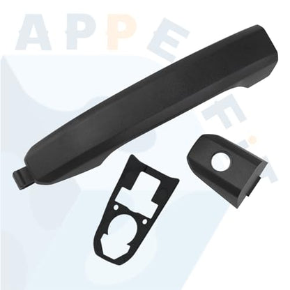 APPERFiT Door Handle w/Gasket Set - Front Exterior LH (Textured Black) Compatible with 2014-2020 Chevy Chevrolet Silverado Suburban Tahoe, GMC Sierra Yukon 22923605 22929464 - color: Textured Black FL