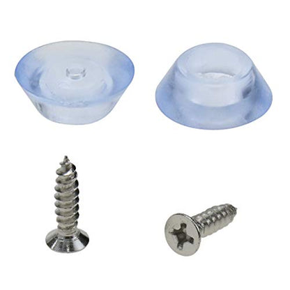 Screw on Feet Pads Clear Round Shape Non-Slip Furniture Floor Pads -Pack of 20 - color: Clear Round a