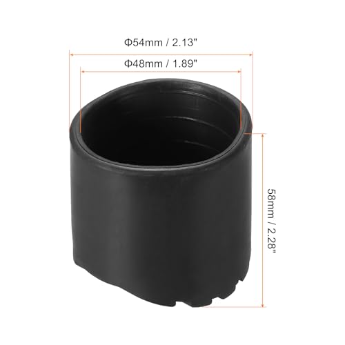PATIKIL Ladder Non Slip Feet 1.9"/48mm, 2Pcs Rubber Round Foot Protective Mat Cushion Replacement for Telescopic Folding Extension Ladder Protection, Black - color: 48mm