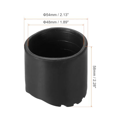 PATIKIL Ladder Non Slip Feet 1.9"/48mm, 2Pcs Rubber Round Foot Protective Mat Cushion Replacement for Telescopic Folding Extension Ladder Protection, Black - color: 48mm