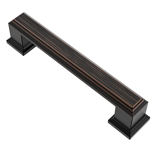 Alzassbg 10 Pack Oil Rubbed Bronze Cabinet Pulls, 3-3/4 Inch(96mm) Hole Center Cabinet Handles Kitchen Pulls for Cabinets and Drawer AL3071ORB - color: Oil Rubbed Bronze, size: 3-3/4" Hole Center