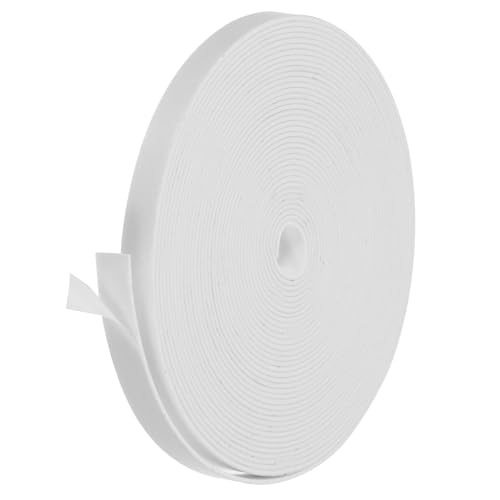 PATIKIL Weather Stripping Door Seal Strip, 1 Roll 1/2 Inch x 1/16 Inch x 32 Ft Self Adhesive Soundproof High Density Foam Tape Insulation for Door Window Air Conditioning, White - color: White, size: 1/2 Inch x 1/16 Inch x 32 Ft