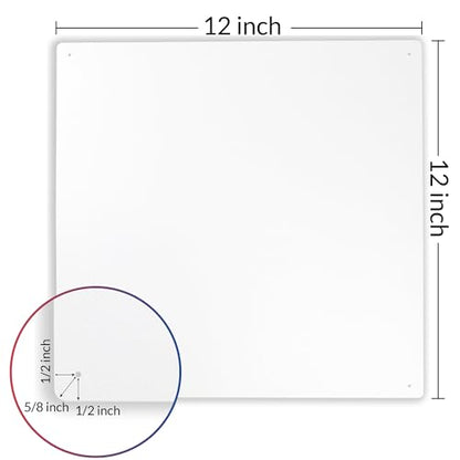 Access Covers - Outlet Covers for Drywall Patch - HIPS Access Panel Covers - 12"x12" Wall Access Door for Plumbing, Electrical Access - Textured, Paintable, No Springs or Hinges - American Built Pro - size: 12"x12" OD