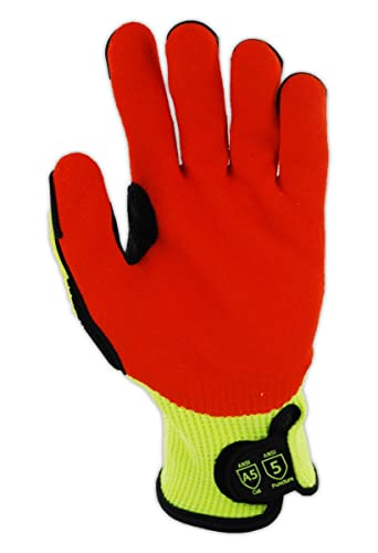 MAGID Multipurpose Impact Glove, Yellow Shell | Yellow TPR | Orange Hyperon Grip, 6/XS - size: 6/XS, style: 12 Pairs
