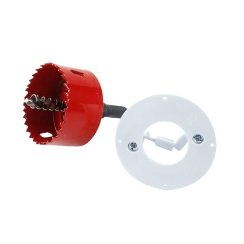 Construct Pro Speedy’Z Screw-in Cable Pass Through Port – White, 1.125" Inner Diameter, 2.5" Outer Diameter, Includes 2-1/8" Hole Saw – Low Profile, Paintable Wall Plate with Rubber Grommet - style: Port and Hole Saw