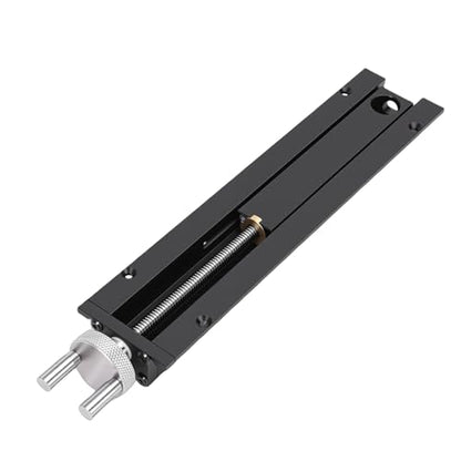 Woodworking Bench Tail Vise, Sturdy Aluminum Alloy with Stainless Steel Screw Rod 0-110mm Stroke 20mm Table Hole, with Crank Wheel for Drilling Metalworking Woodworking