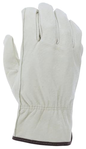 MCR Safety 3401XXL Grain Pigskin Driver Regular Grade Gloves with Keystone Thumb, Yellow, Men's 2X-Large, 1-Pair - size: XX-Large