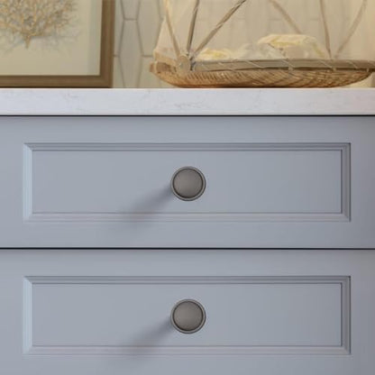 Brushed Bronze Solid Alloy Cabinet Knob Soft-Touch Color 30 Pack Round Knurled Cabinet Handle Hardware Drawer Pulls (20, Soft-Touch Gray) - color: Soft-Touch Gray