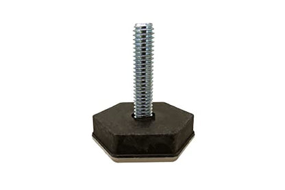 Shepherd SlideGlide 1-1/2" Hex-Base Protective Furniture Sliders with Threaded Stem, Screw-On Heavy-Duty Furniture Mover Pads for Carpet, Set of 4, Beige