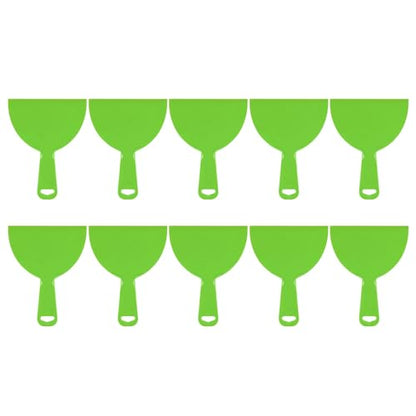 HARFINGTON 10pcs Putty Scraper 6" Width 4mm Thin Flexible Plastic Putty Knives for Taping Drywall Spreading Painting Wall Scratching - color: Green, size: 6"