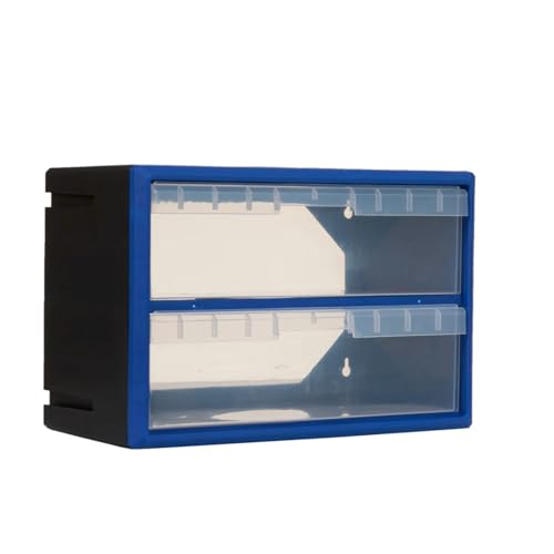 NORTHSKY 2-Drawer Plastic Storage Drawers, Small Parts Organizer, Stackable Teacher Toolbox for Hardware, Screws, Nuts & Bolts, Stickers, Beads, Building Bricks, Garage Storage，14.17 × 7.09 × 9.45 - size: 2 Drawer