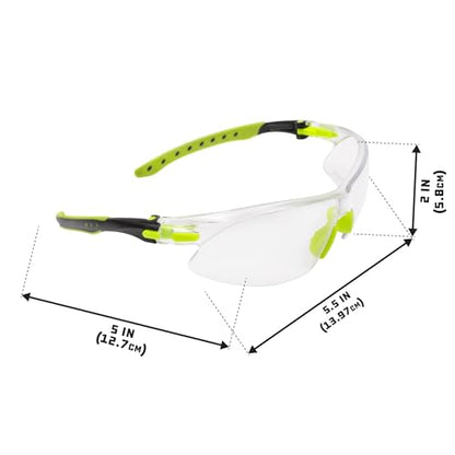 ULTRX Unisex Safety Glasses - color: Lime Green