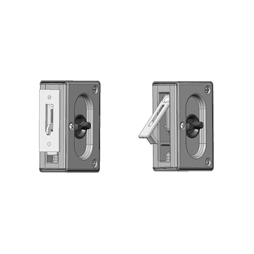 Prime-Line N 7368 Pocket Door Privacy Lock with Pull - Replace Old or Damaged Pocket Door Locks Quickly and Easily – Classic Bronze, 3-3/4” (Single Pack) - color: Classic Bronze