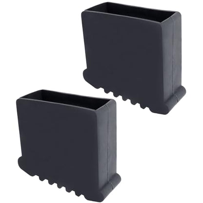 Geesatis 2Pcs Non-Slip Folding Ladder Feet Mat,Rubber Pads Covers Ladder Foot Pads,Anti-Skid Ladder Leg Cushion Bumper,1.2x2.9 Inch (Black) - color: Black, size: B-1.2in×2.9inch