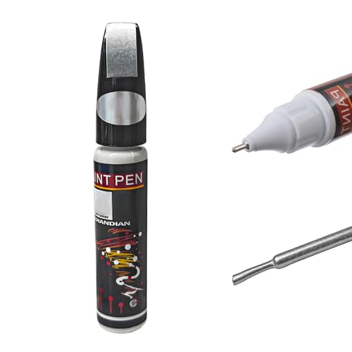 Touch Up Paint for Cars, 2-In-1 Color Accurate Fill Paint Pen Lasting Auto Scratch Remover, Quick Drying Automotive Touch-Up Paints Pen for Scratch Repair, Car Accessories (Silver Gray) - color: Silver Gray