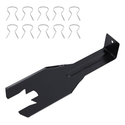 Penitue Window Handle Removal Tool with 10pcs Retainer Clips, Universal Window Handle Crank Disassemble Tool Metal Automotive Interior Repair Kit for Most Car Door Panel (Black) - color: Black