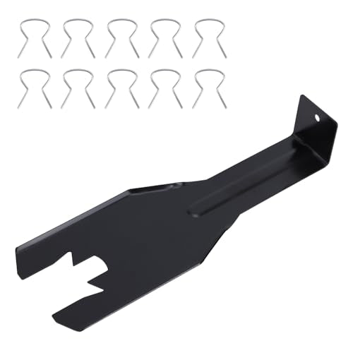 Penitue Window Handle Removal Tool with 10pcs Retainer Clips, Universal Window Handle Crank Disassemble Tool Metal Automotive Interior Repair Kit for Most Car Door Panel (Black) - color: Black