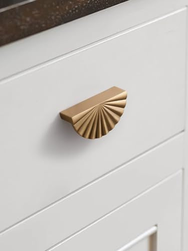5 Pack Champagne Bronze Cabinet Pulls 3" Hole Center Cup Flat Drawer Pulls Kitchen Cupboard Bathroom Dresser Cabinet Hardware Handles Zinc Alloy - color: Champagne Bronze, size: 3"(76mm) Hole Center