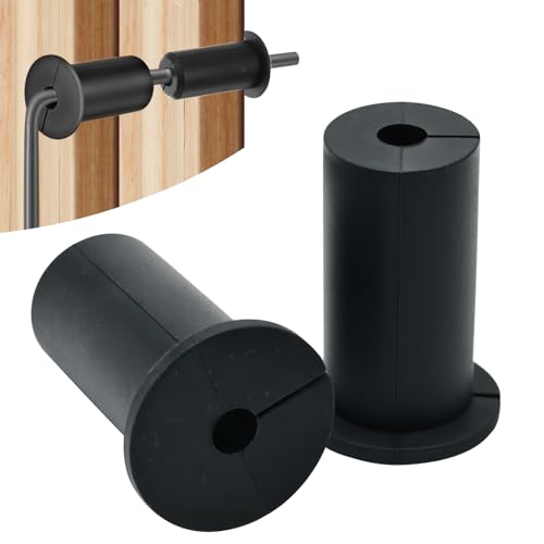 2 PCS Starlink Wall Grommets Kit 1" Silicone Wall Bushing-Waterproof Drywall Tv Cord Pass Through Split Rubber Cable Grommet for Starlink Dishy Ethernet Cables Router (Black 2-1/16" Height) - color: Black-2, size: DH 1" HT 2-1/16"