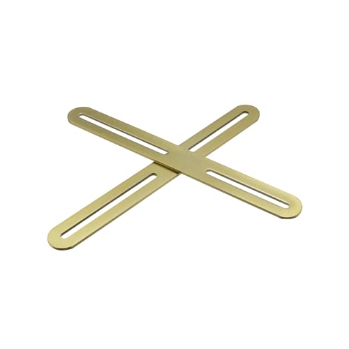 MY MIRONEY 4 PCS Flat Mending Plate Support with Slots Repair Fixing Bracket Connector Straight Braces(Gold)