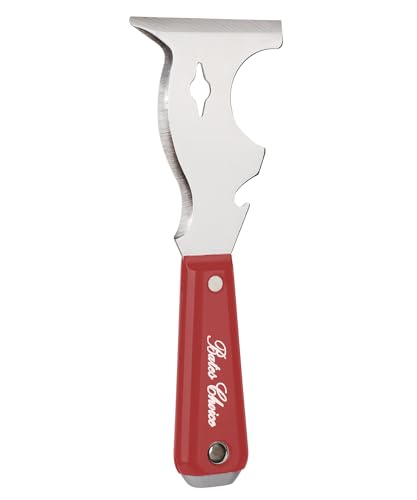 Bates- Paint Scraper, 10 in 1 Painters Tool, Red Paint Scrapers for Wood, Painters Tool, Painters Knife, Paint Scraper for Painting, Putty Knife, Metal Scraper, Spackle Knife Scraper - color: Red, size: 1 Pack