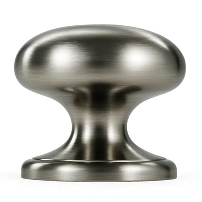 trust4care 4-Pack Large Brushed Satin Nickel Bi-fold Closet Door Knobs with Wide Base, Round Brass Wardrobe Folding Kitchen Cabinet Knobs, 1-1/2 Inch Furniture Pantry Drawer Pulls Handles - color: Nickel, size: Set of 4