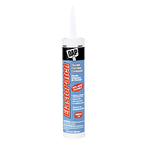 DAP ElastoPatch Smooth Flexible Patching Compound, White, 10.1 Oz (7079812276) - size: 10.1 Oz