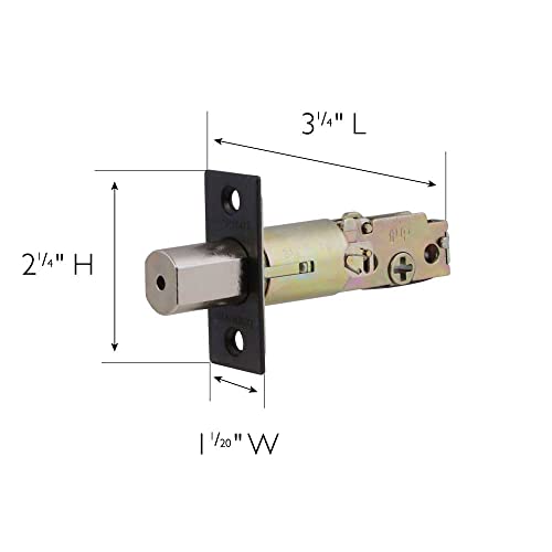 Design House 728279 2-Way Replacement Square Corner Deadbolt Latch Oil Rubbed Bronze - color: Oil Rubbed Bronze